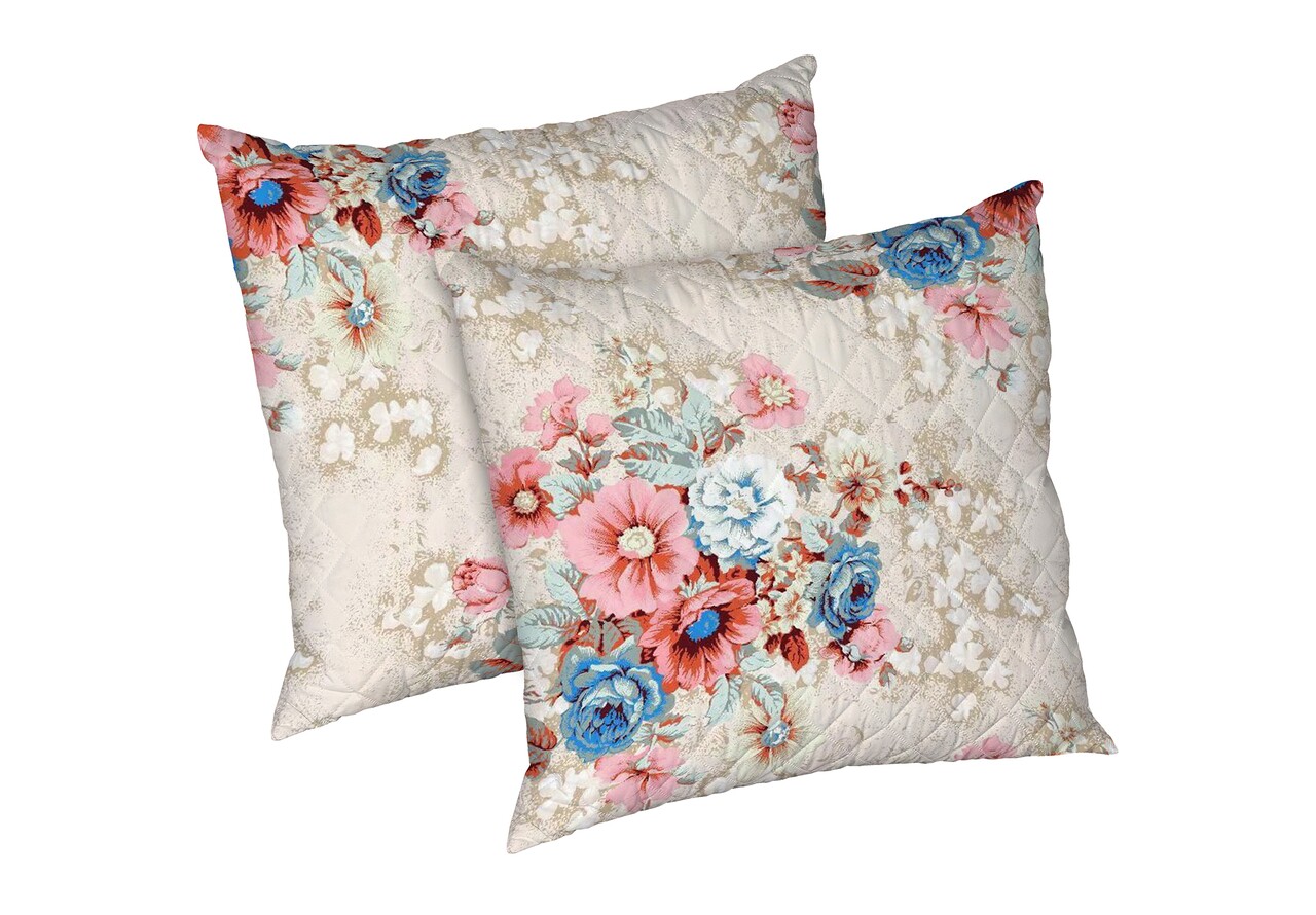 Set 2 perne Bouquet, microfibra matlasata Alcam, 70x70 cm - imagine 5